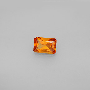 0.66 ct Orange Hessonite Garnet Stone, Natural Hessonite Garnet in Octagon / Scissor Cut Shape for Sale