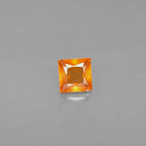 0.32 ct Orange Hessonite Garnet Gemstone, Hessonite Garnet Gem in Princess-Cut Shape for Sale.