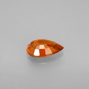Hessonite Garnet Gemstone in 7.4 x 5.3 mm Size for Sale, Hessonite Garnet Stone in Mandarin Orange Color