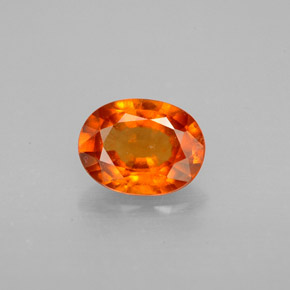1.16 ct Orange Hessonite Garnet Gemstone, Hessonite Garnet Gem in Oval Facet Shape for Sale.