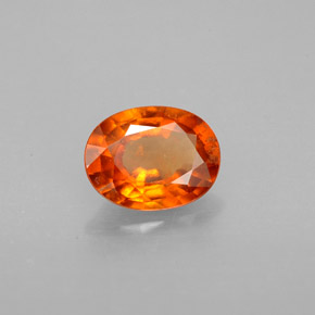 1.16 ct Orange Hessonite Garnet Stone, Natural Hessonite Garnet in Oval Facet Shape for Sale