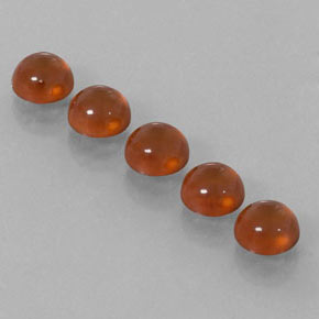 6.17 ct Orange Hessonite Garnet Stone, Natural Hessonite Garnet in Round Cabochon Shape for Sale