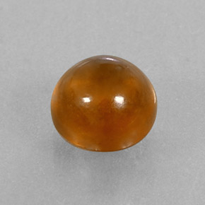 2.44 ct Orange Hessonite Garnet Stone, Natural Hessonite Garnet in Round Cabochon Shape for Sale