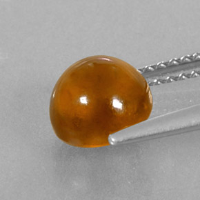 Hessonite Garnet Gemstone in 7 mm (calibrated) Size for Sale, Hessonite Garnet Stone in Mandarin Orange Color