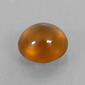 3.80 ct Orange Hessonite Garnet Stone, Natural Hessonite Garnet in Round Cabochon Shape for Sale