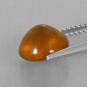 Hessonite Garnet Gemstone in 9 mm (calibrated) Size for Sale, Hessonite Garnet Stone in Mandarin Orange Color