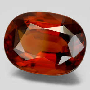 22.77 ct Orange Hessonite Garnet Stone, Natural Hessonite Garnet in Oval Facet Shape for Sale