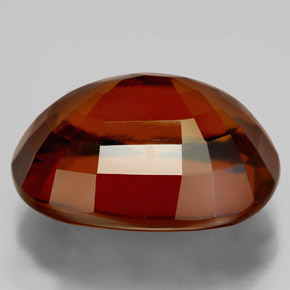 Hessonite Garnet Gemstone in 19.3 x 14.6 mm Size for Sale, Hessonite Garnet Stone in Cinnamon Orange Color