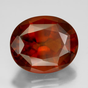13.00 ct Orange Hessonite Garnet Stone, Natural Hessonite Garnet in Oval Facet Shape for Sale
