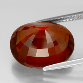 Hessonite Garnet Gemstone in 15.7 x 13.1 mm Size for Sale, Hessonite Garnet Stone in Cinnamon Orange Color