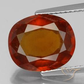 5.25ct Natural Fire Orange Hessonite Garnet, Oval, VS-SI