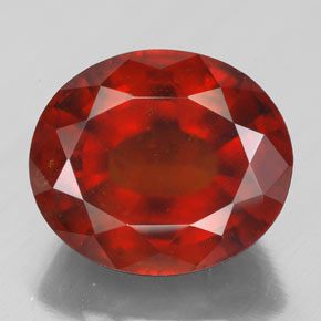 8.66 ct Orange Hessonite Garnet Gemstone, Hessonite Garnet Gem in Oval Facet Shape for Sale.