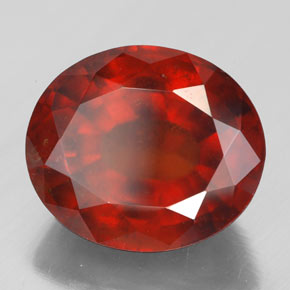 8.66 ct Orange Hessonite Garnet Stone, Natural Hessonite Garnet in Oval Facet Shape for Sale