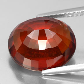 Hessonite Garnet Gemstone in 12.9 x 11 mm Size for Sale, Hessonite Garnet Stone in Cinnamon Orange Color