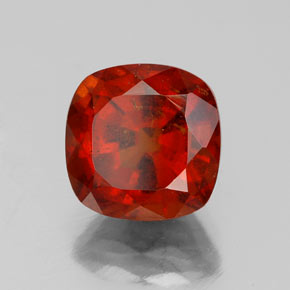 3.08 ct Orange Hessonite Garnet Stone, Natural Hessonite Garnet in Cushion-Cut Shape for Sale