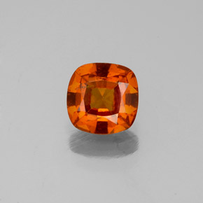 0.96 ct Orange Hessonite Garnet Gemstone, Hessonite Garnet Gem in Cushion-Cut Shape for Sale.