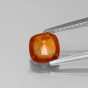Hessonite Garnet Gemstone in 6 x 6 mm (calibrated) Size for Sale, Hessonite Garnet Stone in Reddish Orange Color