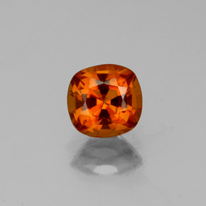 1.18 ct Orange Hessonite Garnet Gemstone, Hessonite Garnet Gem in Cushion-Cut Shape for Sale.