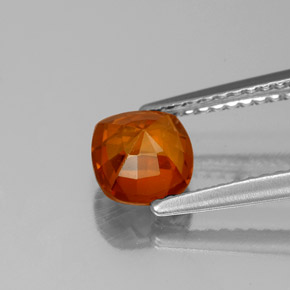 Hessonite Garnet Gemstone in 6.1 x 5.9 mm Size for Sale, Hessonite Garnet Stone in Cinnamon Orange Color