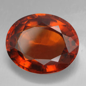 9.14 ct Orange Hessonite Garnet Stone, Natural Hessonite Garnet in Oval Facet Shape for Sale