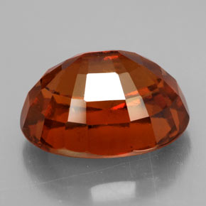 Hessonite Garnet Gemstone in 11.8 x 9.2 mm Size for Sale, Hessonite Garnet Stone in Cinnamon Orange Color