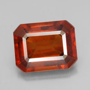 6.53 ct Orange Hessonite Garnet Gemstone, Hessonite Garnet Gem in Octagon Facet Shape for Sale.