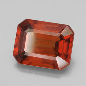 6.53 ct Orange Hessonite Garnet Stone, Natural Hessonite Garnet in Octagon Facet Shape for Sale