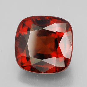 8.60 ct Orange Hessonite Garnet Stone, Natural Hessonite Garnet in Cushion-Cut Shape for Sale