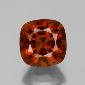 4.07 ct Orange Hessonite Garnet Gemstone, Hessonite Garnet Gem in Cushion-Cut Shape for Sale.