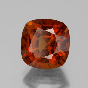 4.07 ct Orange Hessonite Garnet Stone, Natural Hessonite Garnet in Cushion-Cut Shape for Sale