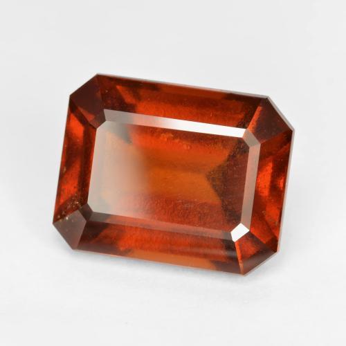 8.89 ct Red Hessonite Garnet Stone, Natural Hessonite Garnet in Octagon Facet Shape for Sale