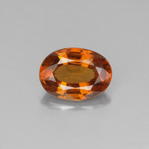 1.32 ct Orange Hessonite Garnet Gemstone, Hessonite Garnet Gem in Oval Facet Shape for Sale.