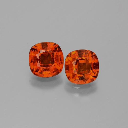 Medium Orange Hessonite Garnet Gem - 1.6ct Cushion-Cut (ID: 338371)