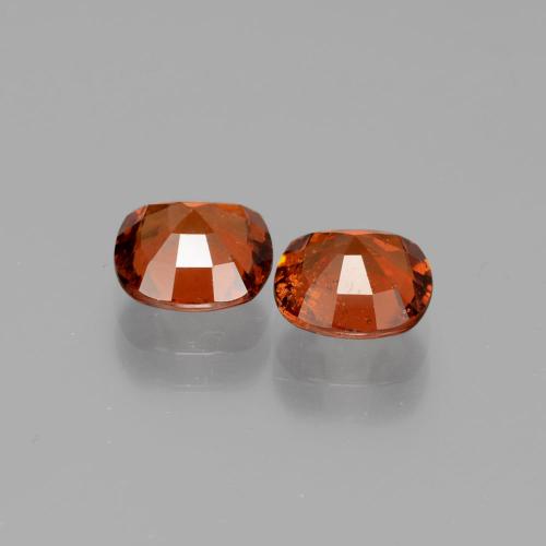Hessonite Garnet Gemstones in 6.9 x 6.9 mm Size for Sale, Hessonite Garnet Stones in Amber Orange Color