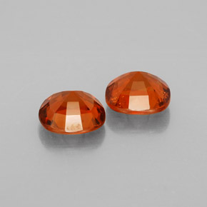 Hessonite Garnet Gemstone in 7 x 6.9 mm Size for Sale, Hessonite Garnet Stone in Cinnamon Orange Color