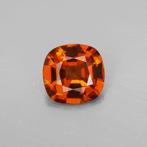 1.2ct Cushion-Cut Cinnamon Orange Hessonite Garnet Gem for sale 1.2ct Cushion-Cut Cinnamon Orange Hessonite Garnet Gem (ID: 338539)