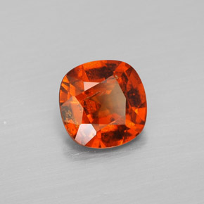 1.50 ct Red Hessonite Garnet Stone, Natural Hessonite Garnet in Cushion-Cut Shape for Sale
