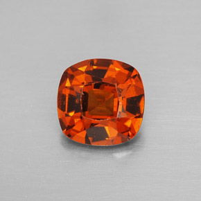Medium Dark Red Hessonite Garnet Gem - 1.7ct Cushion-Cut (ID: 338545)