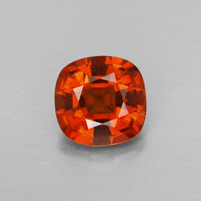 Fire Red Hessonit-Granat Edelstein - 1.5ct Kissenschliff (ID: 338546)