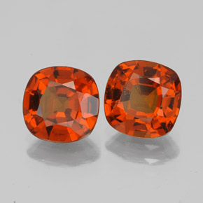 3.27 ct Orange Hessonite Garnet Stone, Natural Hessonite Garnet in Cushion-Cut Shape for Sale