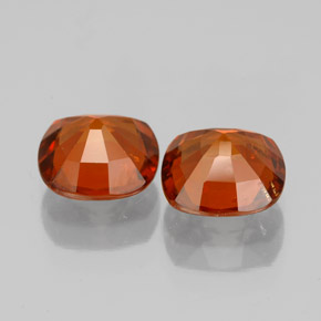 Hessonite Garnet Gemstone in 7.2 x 7.2 mm Size for Sale, Hessonite Garnet Stone in Cinnamon Orange Color