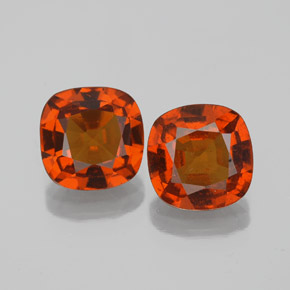 Rojo claro Granate Hesonita Gema - 1.6ct Corte en Forma Cojín (ID: 338675)
