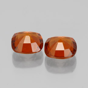 Hessonite Garnet Gemstones in 7.1 x 7.1 mm Size for Sale, Hessonite Garnet Stones in Bright Red Color