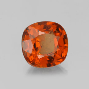 1.62 ct Red Hessonite Garnet Stone, Natural Hessonite Garnet in Cushion-Cut Shape for Sale