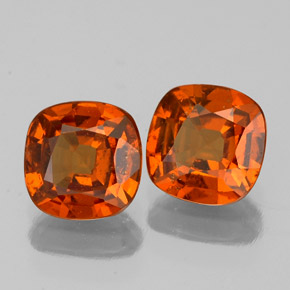 1.84 ct Orange Hessonite Garnet Stone, Natural Hessonite Garnet in Cushion-Cut Shape for Sale