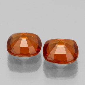 Hessonite Garnet Gemstone in 6 x 6 mm Size for Sale, Hessonite Garnet Stone in Cinnamon Orange Color