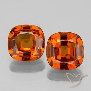 1,72 ct oranger Hessonit-Granat, 6,1 x 6 mm Kissenschliff aus Sri Lanka, Photo A