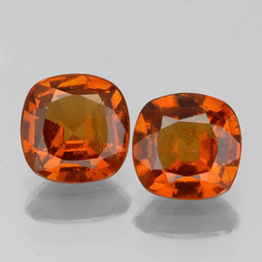 1.89 ct Orange Hessonite Garnet Gemstone, Hessonite Garnet Gem in Cushion-Cut Shape for Sale.