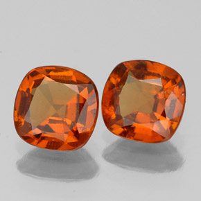 1.89 ct Orange Hessonite Garnet Stone, Natural Hessonite Garnet in Cushion-Cut Shape for Sale