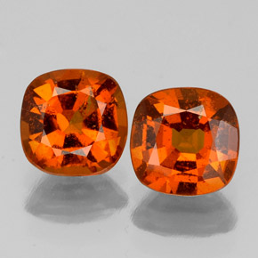 Amber Orange Hessonite Garnet Gem - 1.1ct Cushion-Cut (ID: 338869)
